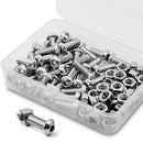 (40 Sets) M6-1.0 x 10mm Socket Head Cap Screws and Nuts Set 304 Stainless Steel 18-8 Button Head Bolts