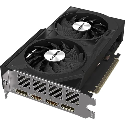 Gigabyte NVIDIA GeForce RTX 4060 WINDFORCE OC Graphics Card - 8GB GDDR6, 128-bit, PCI-E 4.0, 2475MHz Core Clock, 2X DP 1.4, 2X HDMI 2.1a, NVIDIA DLSS 3 - GV-N4060WF2OC-8GD