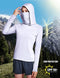 TSLA Women's UPF 50+ Sun Protection Hoodie Shirts with Face Mask, Lightweight Dry Fit Long Sleeve Outdoor Sun Shirt FTH02-WHT Small