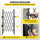 VEVOR Single Folding Security Gate, 60" H x 43" W Folding Door Gate, Steel Accordion Security Gate, Flexible Expanding Security Gate, 360° Rolling Barricade Gate, Scissor Gate/Door with Padlock