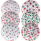ZAROCRUS Christmas Dessert Plates, 8.5 Inch Ceramic Salad Plate Set, Set of 6 Appetizer Plates for Pasta, Dinner, Side Dishes, Holiday Treats, Dishwasher & Microwave Safe. Clearance