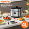 JOYOUNG Rice Cooker 8 Cup, 14 Menu Options Multi-Functional Rice Cooker Non-Stick Cooker Low Sugar Rice with Steamer, Keep Warm, LED Display, 4L, 860W