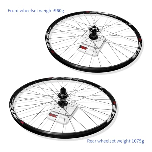 ZTZ 26"/27.5"/29" Mountain Bike Wheelset，Ultralight Aluminum Alloy Rim 32H High Strength Bike Wheels， Quick Release Disc Brake MTB Wheel Set， Compatible 7-12 Speed Cassette