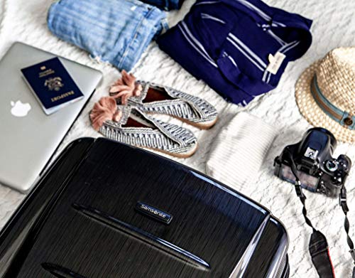 Samsonite Unisex-Adult Winfield 2 Hardside Luggage with Spinner Wheels, Brushed Anthracite, Checked-Medium 24-Inch, Winfield 2 Hardside Luggage with Spinner Wheels