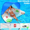 LanAqua Pool Float with Canopy,Solar Inflatable Pool Floats Chair Pool Chair Lounge Float with Lights, Floating Pool Chair with Headrest & Cup Holder,Water Chair Pool Floats Adults Beach Pool Floaties