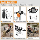 KingCamp Hammock Camping Chair, Aluminum Alloy Adjustable Back Swing Chair, Folding Rocking Chair with Removable Footrest Pillow Cup Holder for Outdoor Beach Lawn
