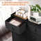 Luxsuite Chest of 8 Drawers Cabinet Tower Dresser Organizer Clothes Toys Storage Unit Fabric Bin Steel Frame Living Room Bedroom Hallway Entryway Furniture Black
