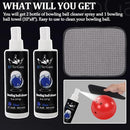 TonGass (2+1 Pack Bowling Ball Cleaner Spray Kit with Bowling Towel Portable Bowling Cleaner Set Bowling Accessories Oil Scuff Mark Cleaner Restores Tack and Prolongs Lifespan of Ball