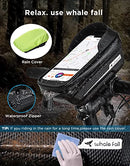 whale fall 2022 Portable Bike Bag, Bike Phone Mount, Bike Accessories, Phone Holder for Bike, Sturdy / Waterproof, Germany Bayer 0.25mm TPU, 4” - 6.9” Cellphone, Black, X1 Pro