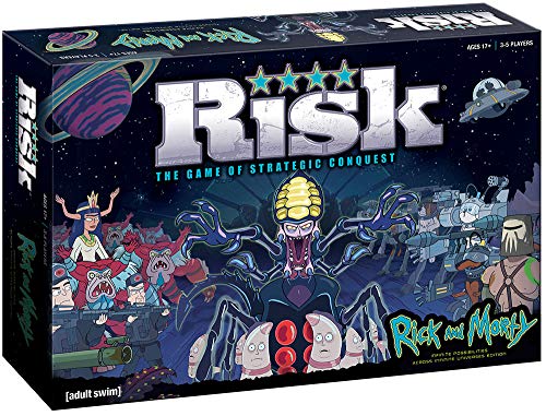 Risk Rick and Morty Risk Game | Based on The Popular Adult Swim TV Show Rick & Morty | Official Rick and Morty Merchandise | Classic Risk Board Game Themed for Rick Morty Series