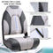 SUNDGORA Deluxe Marine High Back Folding Boat Seat,Stainless Steel Screws Included,Charcoal/Light Grey(2 Seats)