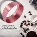 Espresso Dosing Funnel Aluminum Coffee Dosing Ring Replacement-for 58mm Portafilters (Rose Red)