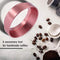 Espresso Dosing Funnel Aluminum Coffee Dosing Ring Replacement-for 58mm Portafilters (Rose Red)
