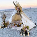 Razee Teepee for Kids 5 Sides, Large Tall, Wedding Teepee, Adult Teepee, Huge Teepee Wide Open Front Teepee Without Door Flaps, Beach Tent (Huge Teepee)