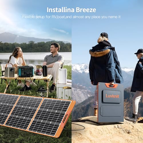 200W Portable Solar Panel for Power Station Generator, 18V Foldable Waterproof IP65 Solar Cell Solar Charger with Adjustable Kickstands and MC-4 High-Efficiency Charger for Outdoor Camping Van RV Trip