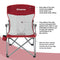 KingCamp 2 Pack Camping Chair for Adults with Arm Rest and Cup Holder Portable Camping Chair Support 300LBS Heavy Duty Folding Camp Chair for Lawn Outdoor Sports Travel (Red&Gray)