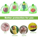 100 Pcs Fruit Protect Bags,Fruit Cover Mesh Bag with Drawstring,Reusable Mesh Garden Netting Protection Bags for Protecting Fruit Tree,Plants,Vegetables from Birds and Insects