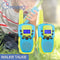 Gominimo 2 Pack Walkie Talkies for Kids with 40 Channels & LED Flashlight, LCD Screen and Key Lock Function, Blue and Green