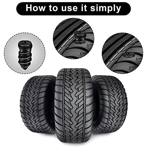 100pcs Car Tire Repair Nails, Rubber Tire Screws with Screwdriver Rubber Tire Repair Plugs for Cars Trucks Motorcycles(50 S+50 L)