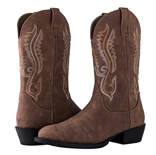 Canyon Trails - Mens Cowboy Boots - Round Toe Cowboy Boots for Men Traditional Mens Western Boots - Mens Boots Round Toe Style - Cowboy Work Boots Men - Cowboys Boots, Brown, 11