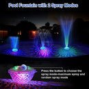 LanAqua Floating Pool Fountain with Underwater Light Show,Pool Water Fountain Rechargeable Battery Powered,2 Spray Modes Pool Fountain Pump,Pool Fountain for Inground Above Ground Pools-1PC