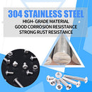 Glarks 170Pcs M4 Stainless Steel Allen Hex Drive Button Head Socket Cap Bolts Screws Nuts Assortment Kit (M4)