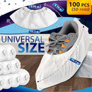 100 Pack Disposable Shoe Covers Sneaker Boot Covers White Shoe Protectors Non Slip Durable Shoe Booties Cover One size(White)