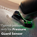 Philips Shaver Series 9000 SkinIQ with Pressure Guard sensor, dual SteelPrecision blades, 360-D Flexing heads, Chrome, S9985/50