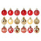 Christmas Ball, 50PCS 4cm Red Golden Xmas Tree Hanging Decorations, Matt Sparkling Plastic Christmas Tree Ball Bauble for Wedding Christmas New Year Party