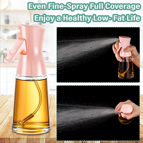 Lallisa 4 Pcs Oil Sprayer for Cooking 180 ml Glass Olive Oil Sprayer Mister Oil Dispenser Bottle for Kitchen Oil Vinegar Spritzer for Air Fryer Gadgets Making Baking Frying Bbq Salad Accessories