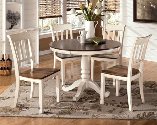 Signature Design by Ashley Dining Chair, Beige, 40.63" W x 18.38" D x11.5 H