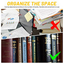 Chitidr 2 Pieces Adjustable Bookend Expandable Metal Bookend Desktop Book Stand Magazine File Organizer Holder Nonslip Book Stander with 2 Divider for Home Office School Library, Extends up to 19 Inch