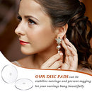 WILLBOND 200 Packs Clear Disc Pads to Stabilize Earrings, Plastic Discs for Earring Backs