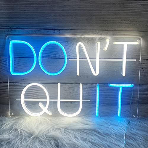 Do It Don't Quit Neon Sign for Wall, Room Decor, Motivational Wall Art Neon Light for Office, Bar, Gym, Cool Neon Light Sign for Party, Events, Birthday Gifts, 16.9x10.6 Inch