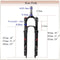 BUCKLOS MTB Suspension Fork 26/27.5/29 Inch, 1-1/8 Mountain Bike Fork QR 9mmTravel 120mm Bicycle Forks, 28.6mm Straight Tube Manual Lockout Ultralight Aluminum Alloy