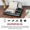 Jack Cube Valet Tray Leather, Desk or Dresser Organizer, Catch-all For Keys, Phone, Wallet, Coin, Jewelry, and More (26.26 x 5.5 x 20.8 cm) - MK158