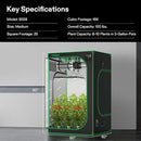 VIVOSUN S558 5x5 Grow Tent, 60"x60"x80" High Reflective Mylar with Observation Window and Floor Tray for Hydroponics Indoor Plant for VSF6450