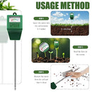 ziyue 2 Pack Soil Moisture Meter, Plant Water Monitor Meter Tester, Hygrometer Moisture Sensor for Garden, Farm, Lawn Plants