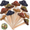 Peohud 12 Pack Ceramic Garden Mushrooms, Lawn Ornament Decor Mushrooms for Fairy Garden, Yard, Indoor, Outdoor, 4.7 Inch