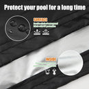 8 Ft Round Pool Cover Solar Cover for above Ground Pool with Pool Covers Accessories Swimming Round Solar Pool Covers for above Ground Pools Heavy-Duty Waterproof Dustproof(Black)
