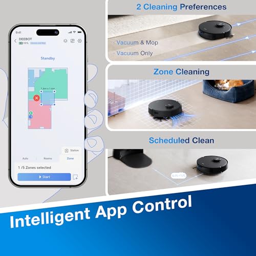 【N8+ Upgrade】ECOVACS DEEBOT N20 Plus Robot Vacuum Cleaner and Mop,8000Pa Strong Suction,7-Week Dust Storage, Bagless Dust Bin,PureCyclone Tech, ZeroTangle Brush,300 Minutes Runtime