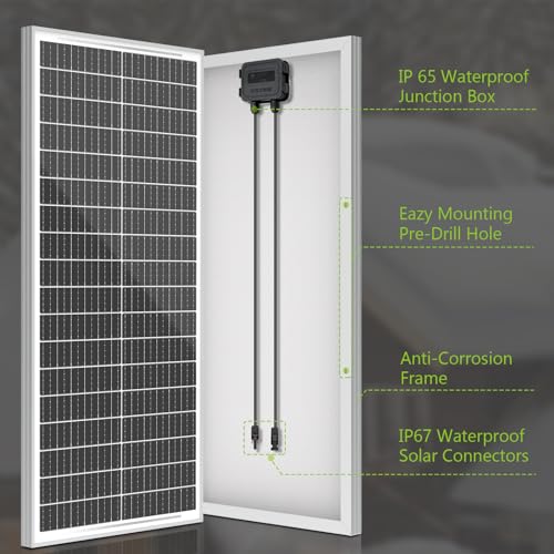 100 Watt Monocrystalline Solar Panel (100W Solar Panel)