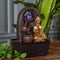 Zen'Light Buddha Bhava Indoor Fountain, Zen Decor, Ideal for Meditation and Relaxation, Table Fountain with Closed Circulation, Colour-Changing LED Lighting, Water Flows on 3 Levels, Height 26 cm