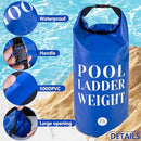 2 Pcs Swimming Pool Ladder Weights- 20L Pool Step Weight Sand Bags- 500D PVC Waterproof Fillable Pool Stair Weight Anchor Bag with Heavy-Duty Handle for Pool Steps