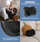 Zyllion Back Neck Shiatsu Massager - Kneading Massage Pillow with Heat for Shoulders, Lower Back, Feet, and Legs (ZMA-25)