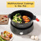 Food Party Hot Pot Electric Separable Shabu Shabu Pot with Divider Hotpot Pot Electric Cooker Dual Sided 220V 1350W Non-Stick 4L Fondue Pot for 2-6 People