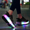 ZCOINS Boy Girl Roller Shoes with Light Flashing Wheels Skate Sneaker for Kids Teens Black Size: 2 Little Kid