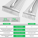 VIVOSUN 2-Pack Leaf Rake Set, Adjustable Garden Camping Rake Includes 15-Tine 64'' Rake and 9-Tine 30'' Rake, Metal Rake with Collapsing Tines and Telescopic Handle for Garden Lawn Yard Cleaning