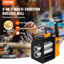 VEVOR Rolling Mill, 2.95"/75 mm Jewelry Rolling Mill Machine, 1: 2 Gear Ratio, 3-in-1 Multi-Function Rolling Mill, 0.03-6.5mm Press Thickness for Metal Jewelry Making Sheet Square Wire Semicircle