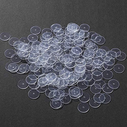 WILLBOND 200 Packs Clear Disc Pads to Stabilize Earrings, Plastic Discs for Earring Backs